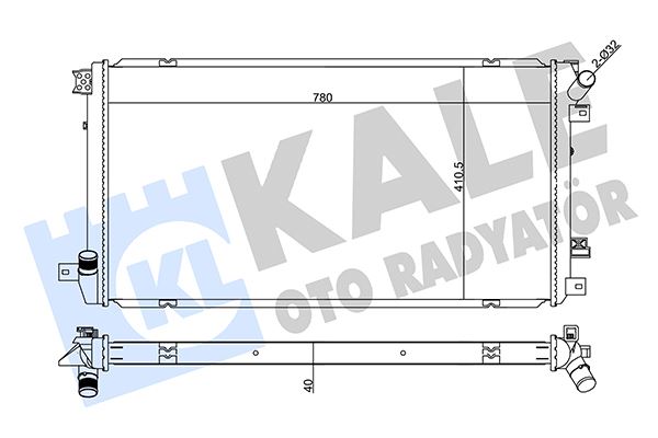 KALE RADYATÖR RENAULT / GM MASTER FAZ II 7701066109-2140000Q0B-93190131 OEM: 7701066109-2140000Q0B-93190131 - KALE 355575 kodlu oto yedek parça görseli