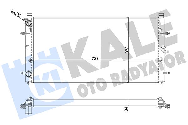 KALE SU RADYATÖRÜ VW TRANSPORTER IV 1.8 1.9D-TD 2.4 2.5TDI 92-03 MT AC NAC MEKANİK 722x378x32 701121253K-701121253M 701121253D-701121253E-701121253F OEM: 701121253D-701121253E-701121253F - KALE 356880 kodlu oto yedek parça görseli