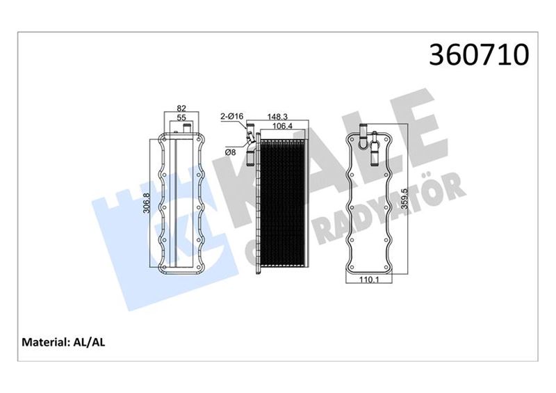 KALE INTERCOOLER AUDI A3 1.4TFSI-SEAT IBIZA-LEON SKODA FABIA-OCTAVIA-VOLKSWAGEN POLO-JETTA 1.2TSI CJZA -G OLF VI-VII-PASSAT-TIGUAN 1.4TSI 15 20 CHPA CPTA PLAKA TİPİ BRAZING AL-AL 55MM TURBO RADYATÖRÜ 04E145749B-04E145749F OEM: 04E145749B-04E145749F - KALE 360710 kodlu oto yedek parça görseli