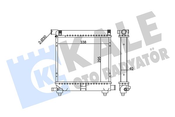 KALE MOTOR SU RADYATORU MERCEDES W201 W124 S124 KLIMASIZ / MANUEL SANZIMAN A2015007603 OEM: A2015007603 - KALE 361300 kodlu oto yedek parça görseli