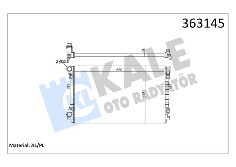 KALE BRAZING VERSİYONU KL345840 AUDI A3 Q2 - SEAT ATECA LEON LEON SC LEON ST - SKODA KADIAQ OCTAVIA III -IV SUPERB III - VOLKSWAGEN ARTEON GOLF VII-VIII 5G1 GOLF ALLTRACK VII GOLF SPORTSVAN PASSAT PASSA 5Q0121251EM-5Q0121251ER-5Q0121251FJ OEM: 5Q0121251EM-5Q0121251ER-5Q0121251FJ - KALE 363145 kodlu oto yedek parça görseli