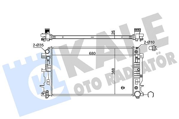KALE MOTOR SU RADYATORU MERCEDES SPRINTER B906 06 A9065001502 OEM: A9065001502 - KALE 363530 kodlu oto yedek parça görseli