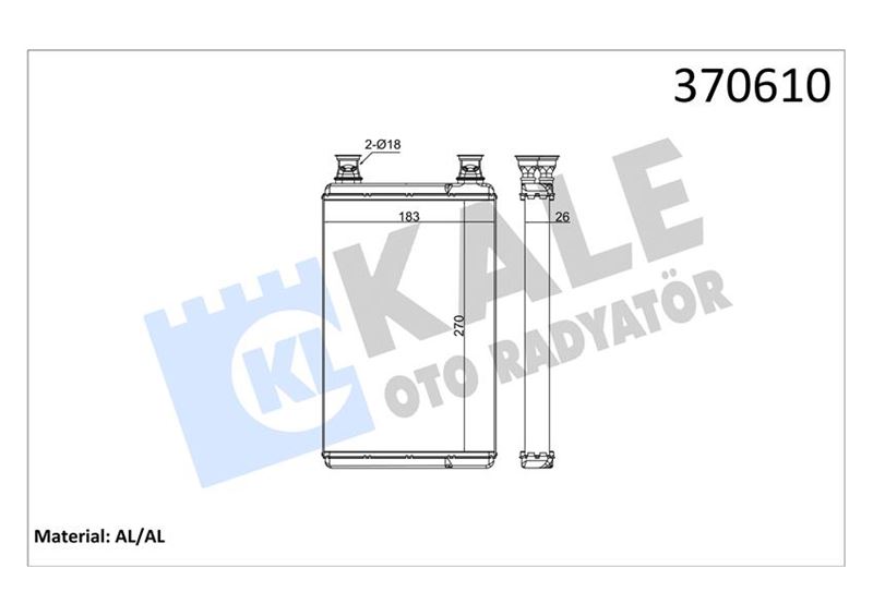 KALE KALORIFER RADYATORU MERCEDES S-CLASS W221 05 13 A2218300061 OEM: A2218300061 - KALE 370610 kodlu oto yedek parça görseli
