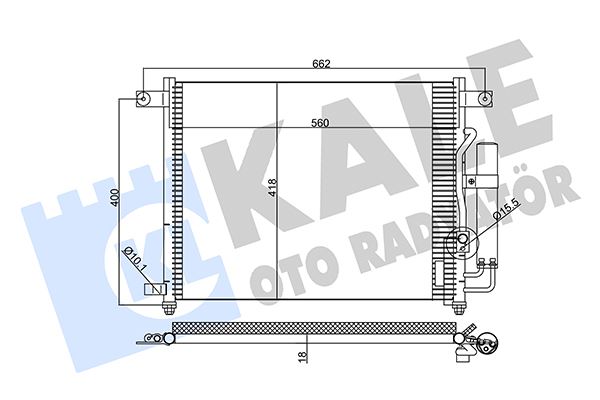 KALE KLİMA KONDENSERİ CHEVROLET AVEO-KALOS 1.4i 16V 02 AL/AL 560x457.5x18 96469289-96539634-96539635 OEM: 96469289-96539634-96539635 - KALE 377000 kodlu oto yedek parça görseli
