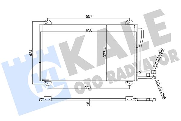KALE KLIMA RADYATORU MERCEDES SPRINTER B901 B905 95 06 A9015000454 OEM: A9015000454 - KALE 381100 kodlu oto yedek parça görseli