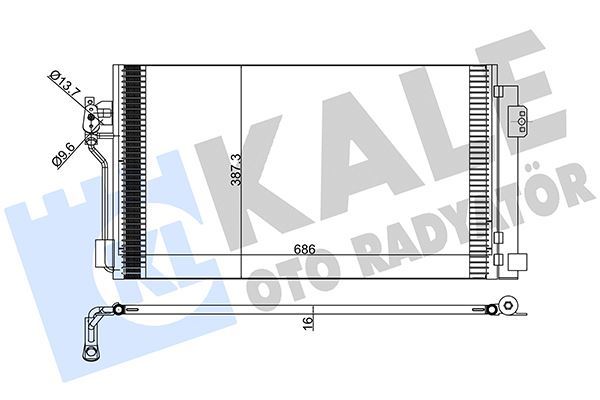 KALE KLIMA RADYATORU MERCEDES VITO W639 03 A6398350070 OEM: A6398350070 - KALE 381500 kodlu oto yedek parça görseli