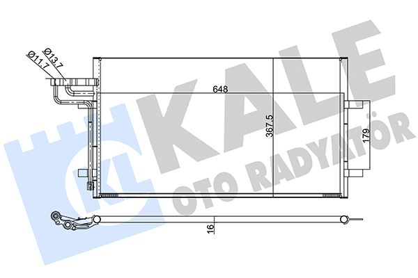 KALE KLİMA RADYATORU KONDENSERİ FOCUS CMAX 03-07 1.6-1.8-2.0-1.6TDCI-1.8TDCI-2.0TDCI 628x371x16 3M5H19710CC-1234248-1335552-1516838 OEM: 3M5H19710CC-1234248-1335552-1516838 - KALE 386100 kodlu oto yedek parça görseli