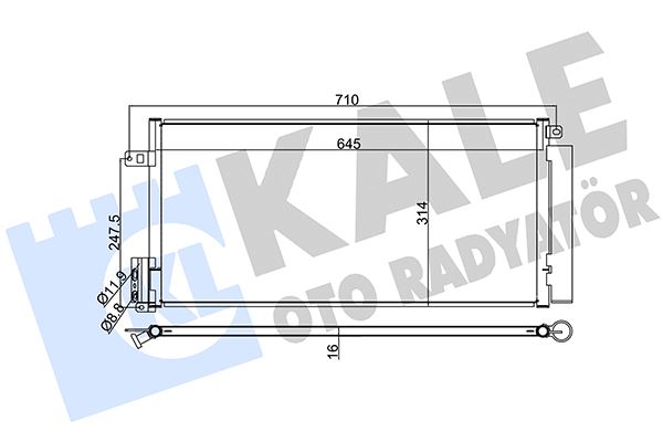 KALE KLIMA RADYATORU OPEL CORSA D-COMBO 06 FIAT GRANDE PUNTO-BRAVO II-LINEA 1.3-1.7 CDTI-MTJ 1.6T AL/AL 625x295x16 95514601-1850168-55700408-93168140 OEM: 95514601-1850168-55700408-93168140 - KALE 389100 kodlu oto yedek parça görseli