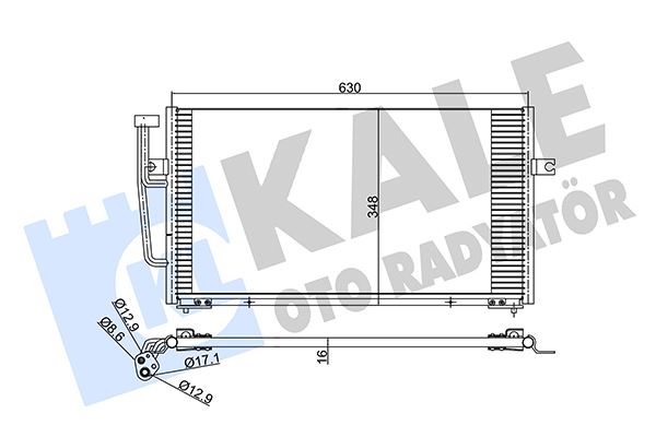 KALE KLİMA KONDENSERİ VOLVO S40 I-V40 AL-AL 628X348X16 30871579-30897260 OEM: 30871579-30897260 - KALE 390400 kodlu oto yedek parça görseli