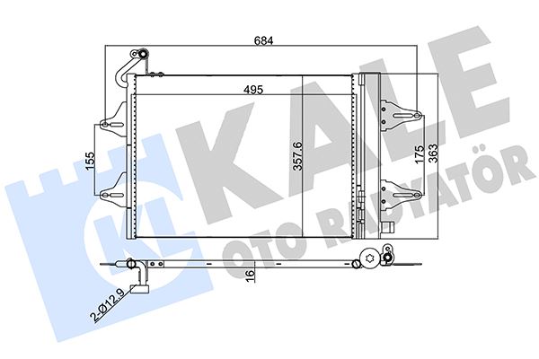 KALE KLİMA KONDENSERİ POLO-FOX-CORDOBA-IBIZA-ROOMSTER-FABIA AL/AL 515x362x16 6Q0820411G-6Q0820411J-6Q0820411 OEM: 6Q0820411G-6Q0820411J-6Q0820411 - KALE 390700 kodlu oto yedek parça görseli