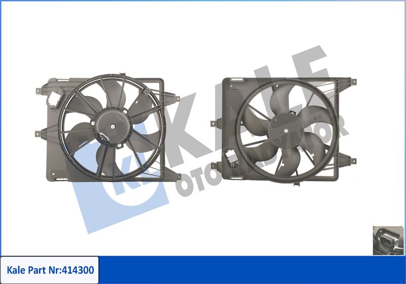 KALE FAN MOTORU DAVLUMBAZLI CLIO II-KNG 97 MGN I-SCENIC I 99-03 320W-380mm 7701045816-7701070217 OEM: 7701045816-7701070217 - KALE 414300 kodlu oto yedek parça görseli
