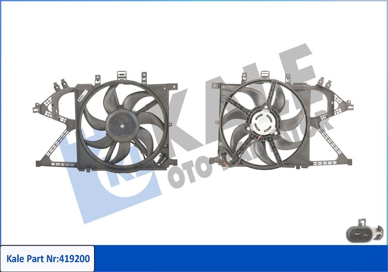 KALE FAN MOTORU DAVLUMBAZLI CORSA C-COMBO 160W-360mm 1314442-1341331 OEM: 1314442-1341331 - KALE 419200 kodlu oto yedek parça görseli
