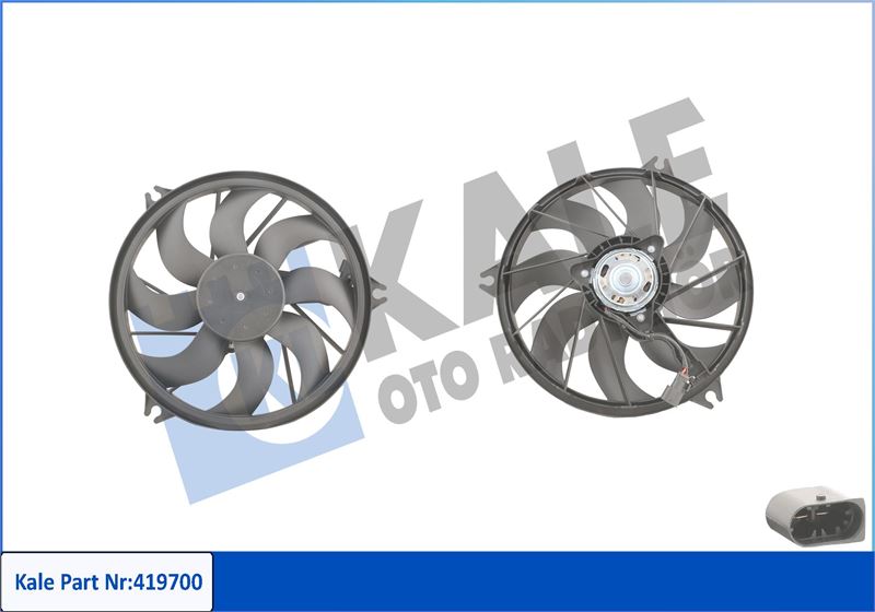 KALE FAN MOTORU DAVLUMBAZLI P206 1.1-1.4-1.4-1.6-2.0 16V-1.6HDI-2.0HDI 98 250W-385mm 160W-380mm 1253.91-1253.92-1254.80 OEM: 1253.91-1253.92-1254.80 - KALE 419700 kodlu oto yedek parça görseli