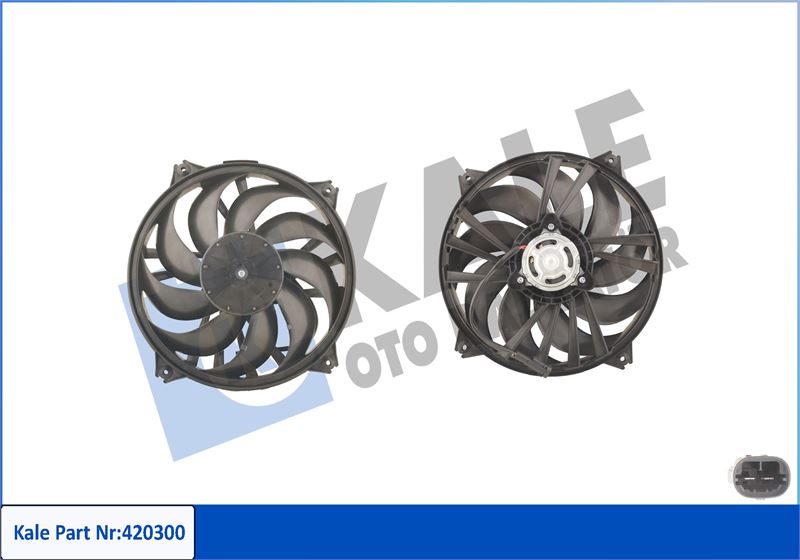KALE FAN MOTORU DAVLUMBAZLI PARTNER 02 BERLINGO 02 XSARA 00 307 00 350W-385mm 1253.A6 OEM: 1253.A6 - KALE 420300 kodlu oto yedek parça görseli