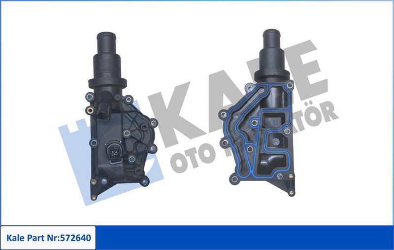KALE KOMPLE TERMOSTAT-PLASTİK GÖVDELİ 89 C RENAULT CLIO-GRAND SCENIC-MEGANE-MODUS-GRAND MODUS-SCENIC TWINGO-WIND 8200158269-8200561434 OEM: 8200158269-8200561434 - KALE 572640 kodlu oto yedek parça görseli