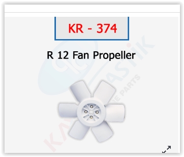 KAYA VANTİLATÖR PERVANESİ R12 TOROS 7700507890 OEM: 7700507890 - KAYA KR374 kodlu oto yedek parça görseli