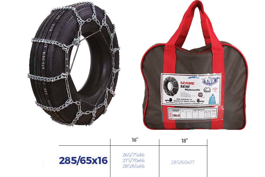 KNK PATİNAJ ZİNCİRİ MİNİBÜS VE KAMYONET SERME 285/65x16 VW VOLT  - KNK3 285-65X16 kodlu oto yedek parça görseli