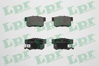 LPR ARKA FREN BALATA HONDA CIVIC 1.6L D16 VTEC VTI 01-05 / 1.4L 1.6L 96-01 / 1.6L R16A2 VTEC SEDAN 06- / ACCORD 2.0L F20 90-98 / LEGEND 3.2L 91-96 / SUZUKI SX4 1.6L M16A RW416 05- OEM: 43022S5AJ00-43022S6DE50-43022S2A000 - LPR 05P508 kodlu oto yedek parça görseli