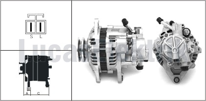 LUCAS ALTERNATOR 12V 65A MITSUBISHI L200 L300 H100 MINIBUS 2.5 1997 2008 CIFT KASNAK / VAKUMLU A002T82899AT-A2TN0399-A2TN0499 OEM: A002T82899AT-A2TN0399-A2TN0499 - LUCAS LEA0211 kodlu oto yedek parça görseli
