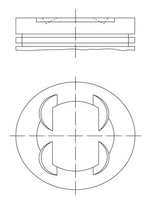 MAHLE PISTON SEGMAN 86.4 mm BMW S50 B32 E36 M3 3.2 11251404821-1405264 OEM: 11251404821-1405264 - MAHLE 0830100 kodlu oto yedek parça görseli