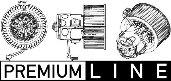 MAHLE KALORIFER MOTORU BMW F07 F10 F11 F18 F12 F13 PREMIUM LINE 64119242607 OEM: 64119242607 - MAHLE AB151000P kodlu oto yedek parça görseli