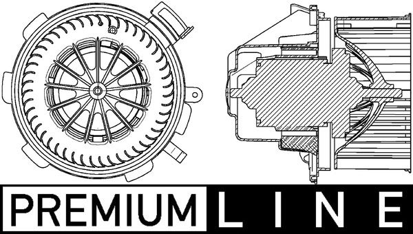 MAHLE KALORIFER MOTORU MERCEDES SPRINTER B906 . VW CRAFTER 30-35-50 KLIMASIZ A0008356007-2E0819987 OEM: A0008356007-2E0819987 - MAHLE AB88000P kodlu oto yedek parça görseli