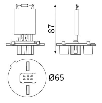 MAHLE KALORIFER REZISTANSI MERCEDES W169 W245 OEM: A1698200397 - MAHLE ABR177000S kodlu oto yedek parça görseli
