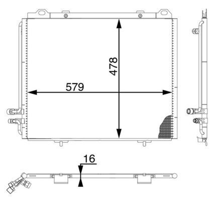 MAHLE KLIMA RADYATORU MERCEDES E-CLASS W210 96 02 A2108300270 OEM: A2108300270 - MAHLE AC196000S kodlu oto yedek parça görseli