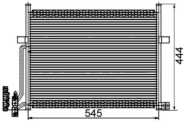 MAHLE KLIMA RADYATORU BMW E46 M43 M52 M54 N40 N42 N45 64538377614 OEM: 64538377614 - MAHLE AC234002S kodlu oto yedek parça görseli