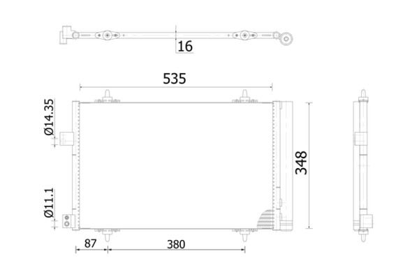 MAHLE KLİMA RADYATÖRÜ KONDANSÖR P407 04 11 P508 10 18 C5 04 17 1.6-1.8-2.0 VTI-HDI 6455.HV-6455.GY-6455.JB-9683011280 OEM: 6455.HV-6455.GY-6455.JB-9683011280 - MAHLE AC938000S kodlu oto yedek parça görseli