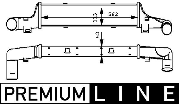 MAHLE TURBOSARJ RADYATORU MERCEDES E-CLASS W210 S210 A2105000400 OEM: A2105000400 - MAHLE CI52000P kodlu oto yedek parça görseli