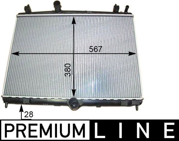 MAHLE RADYATÖR C5 09 P508 10 1.6HDI EP6CDT MEK OTOM AC KLİMASIZ 555x394x24 OEM: 1330.W5-1330.X2-1333.96-9687359980 - MAHLE CR2113000P kodlu oto yedek parça görseli