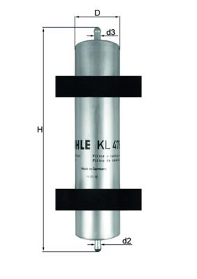 MAHLE YAKIT FILTRESI BMW M47 M57 E46 01 05 13327794549 OEM: 13327794549 - MAHLE KL478 kodlu oto yedek parça görseli