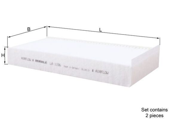 MAHLE POLEN FILTRESI TAKIMI BMW F40 F44 F45 F46 F48 F39 . MINI F54 F55 F56 F57 F60 OEM: 64316835405 - MAHLE LA1156-S kodlu oto yedek parça görseli