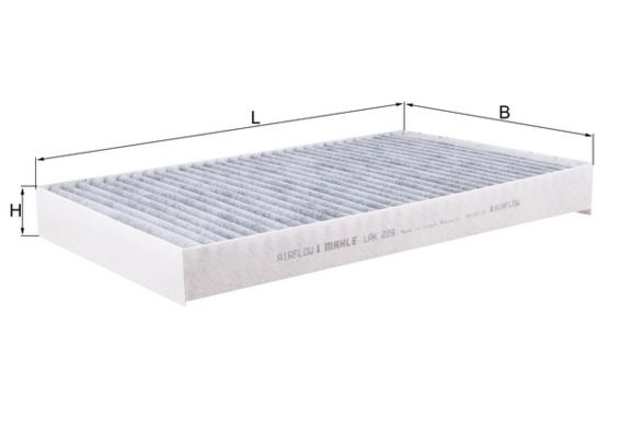 MAHLE POLEN FILTRESI MERCEDES VITO W639 03 KARBONLU A6398350347 OEM: A6398350347 - MAHLE LAK229 kodlu oto yedek parça görseli