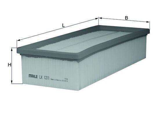 MAHLE HAVA FİLTRESİ CADDY-GOLF-JETTA-PASSAT-SHARAN-TOURAN-LEON-TOLEDO-OCTAVIA-ALTEA-A3-TT-1.9-2.0-1.4 TDI 1K0129620D-1K0129620F-1K0129620G OEM: 1K0129620D-1K0129620F-1K0129620G - MAHLE LX1211 kodlu oto yedek parça görseli