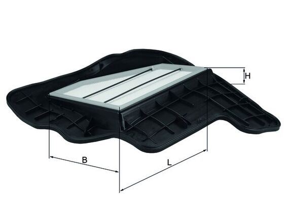 MAHLE HAVA FILTRESI SAG BMW N62 F01 F07 F10 E70 E71 13717577457 OEM: 13717577457 - MAHLE LX1685.5 kodlu oto yedek parça görseli