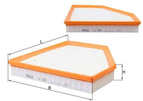 MAHLE HAVA FILTRESI BMW B48 B58 F20 F30 F21 F22 F23 F32 F33 F34 F36 OEM: 13718605164 - MAHLE LX3320 kodlu oto yedek parça görseli