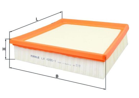 MAHLE HAVA FILTRESI SAG LAND ROVER RANGE ROVER VELAR L560 . JAGUAR F-PACE X761 XE X760 XF X260 OEM: LR092246-T4A6123 - MAHLE LX4335-1 kodlu oto yedek parça görseli