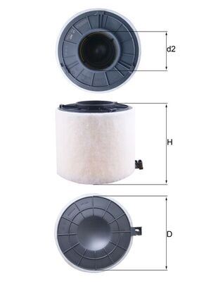 MAHLE HAVA FİLTRESİ OEM: 8W0133843A - MAHLE LX4407 kodlu oto yedek parça görseli