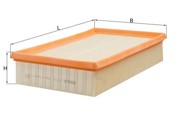 MAHLE HAVA FILTRESI MERCEDES M111 W124 S124 C124 A124 A1110940004 OEM: A1110940004 - MAHLE LX526 kodlu oto yedek parça görseli