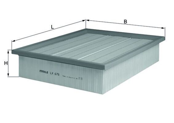 MAHLE HAVA FILTRESI MERCEDES VITO OM601 W638 96 03 A6380900051 OEM: A6380900051 - MAHLE LX678 kodlu oto yedek parça görseli