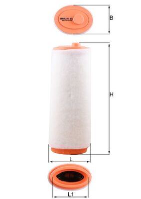 MAHLE HAVA FILTRESI BMW M47 M47N2 E46 E39 E60 E61 E87 E90 E91 E83 204D3 FREELANDER 1 L314 00 06 13712246997 LR007478 PHE100500 OEM: 13712246997 LR007478 PHE100500 - MAHLE LX823 kodlu oto yedek parça görseli