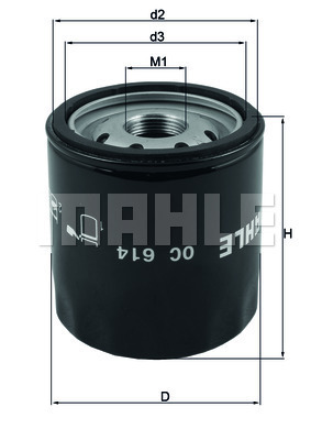 MAHLE YAĞ FİLTRESİ INSIGNIA A-B-ANTARA-CAPTIVA 2.0 260 HP OTOMATİK ŞANZIMAN S S AWD AT-8 BENZİN JEEP COM PASS 2.4 16V 170HP 09/06- MG ZS SUV 1.0 T-GD 10E4E OEM: 55496758-10604737-K04884900AB - MAHLE OC614 kodlu oto yedek parça görseli