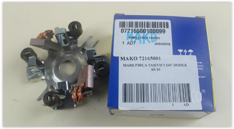 MAKO MARŞ FIRÇA TAŞIYICI 24V DODGE AS 26.200-CARGO  - MAKO 72165001 kodlu oto yedek parça görseli