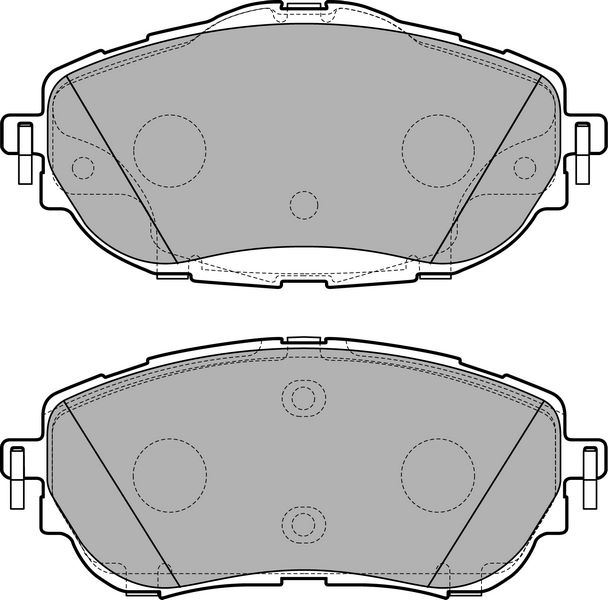 MARELLI ÖN FREN BALATA TOYOTA AURIS COROLLA 1.33L 1.6L 1NR-FE 1ZR-FAE NRE180 ZRE181 ZRE185 12- / 1.4L 1ND-FTV NDE180 12- OEM: 0446502390-0446502391 - MARELLI 323700050300 kodlu oto yedek parça görseli