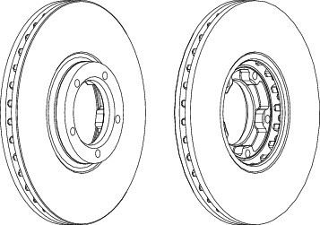MARELLI ON FREN AYNASI HAVALI TRANSIT TOURNEO TRANSIT T15 94>00 15 JANT 270x24.1x5DLxHAVALI OEM: 95VX1125BA-5025611-5029816 - MARELLI 360704001300 kodlu oto yedek parça görseli