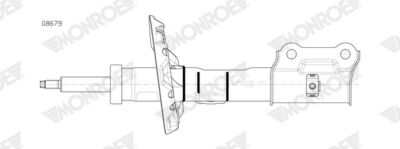 MONROE AMORTİSÖR ÖN SOL HYUNDAI KONA 1.6L G4FJ 16- / 1.6L D4FE CRDi e-VGT 18- / 1.6L G4LE GDİ Hybrid 20- OEM: 54650CM000-54650J9000-54650J9010 - MONROE G8679 kodlu oto yedek parça görseli