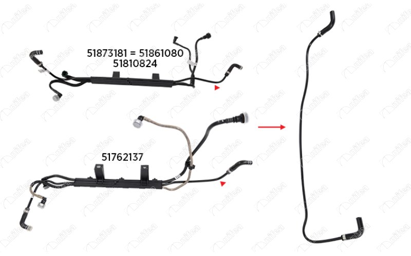 NIFEA YAKIT BORUSU BRAKET HARIC NEW DOBLO 1.3 MULTIJET OEM: 51873181 - NIFEA 14616 kodlu oto yedek parça görseli