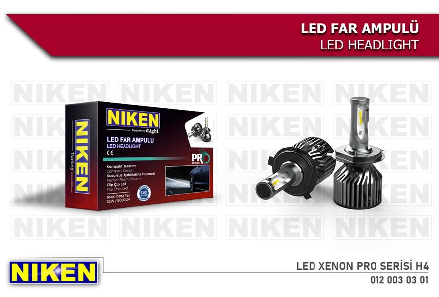 NIKEN AMPÜL LED XENON PRO SERISI H4 - NIKEN 0120030301 kodlu oto yedek parça görseli